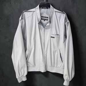 Members Only Iconic Racer Jacket Mens XXL Gray Epaulets 80s Pop-Culture Y2K Dad